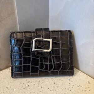 Black Crocodile Embossed Wallet